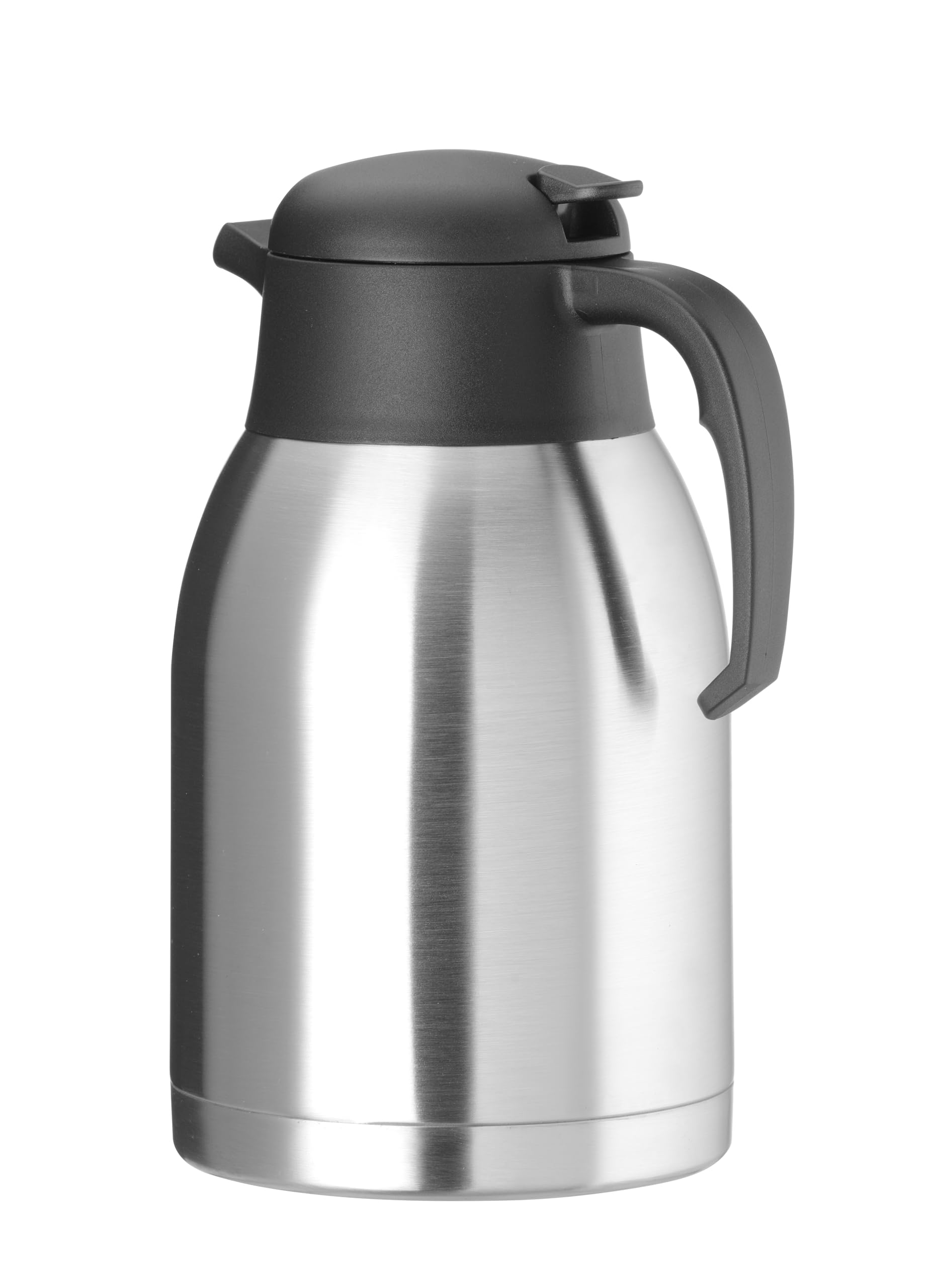 HENDI Caraffa termica 2L, bricco termico, thermos per caffè e tè, per macchine da caffè americano, caraffa sottovuoto, bollitore sottovuoto per bevande calde e fredde, ⌀140x(H)265mm, acciaio inox