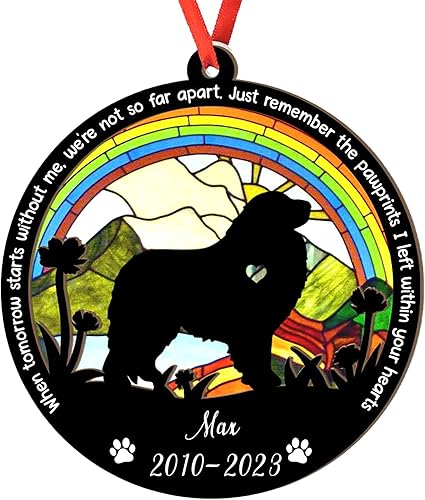 Miniatura 108 de Adorno de atrapasoles de setter irlandés personalizado, adorno de Navidad de Setter irlandés, regalo para perro amante, setter irlandés