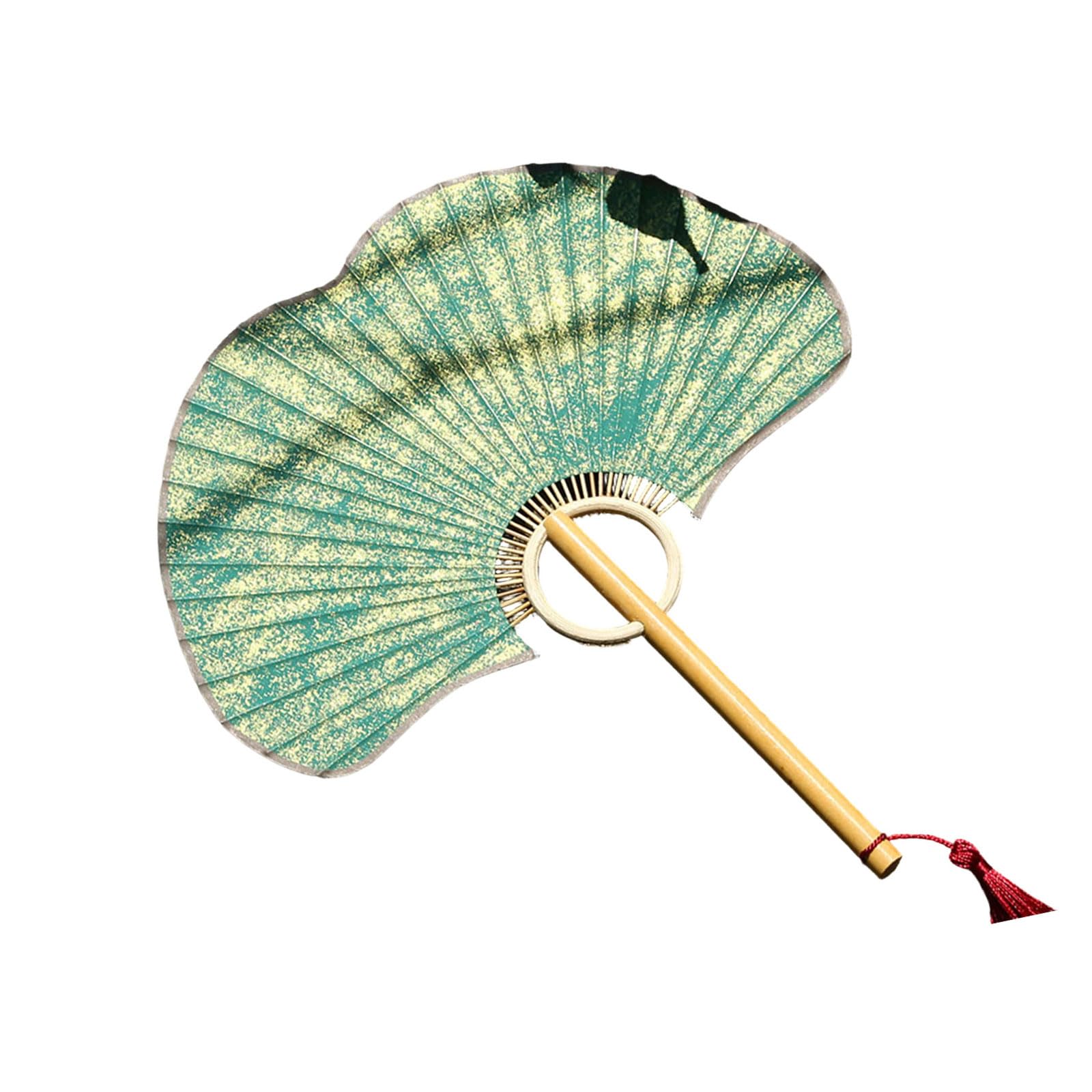 Coolhood Women's D Ginkgos Rice Paper Fan Chinese Styles Han Fan Handhel Cooling Coplay Costumes Accessories Ancient Han For Handhel Cooling