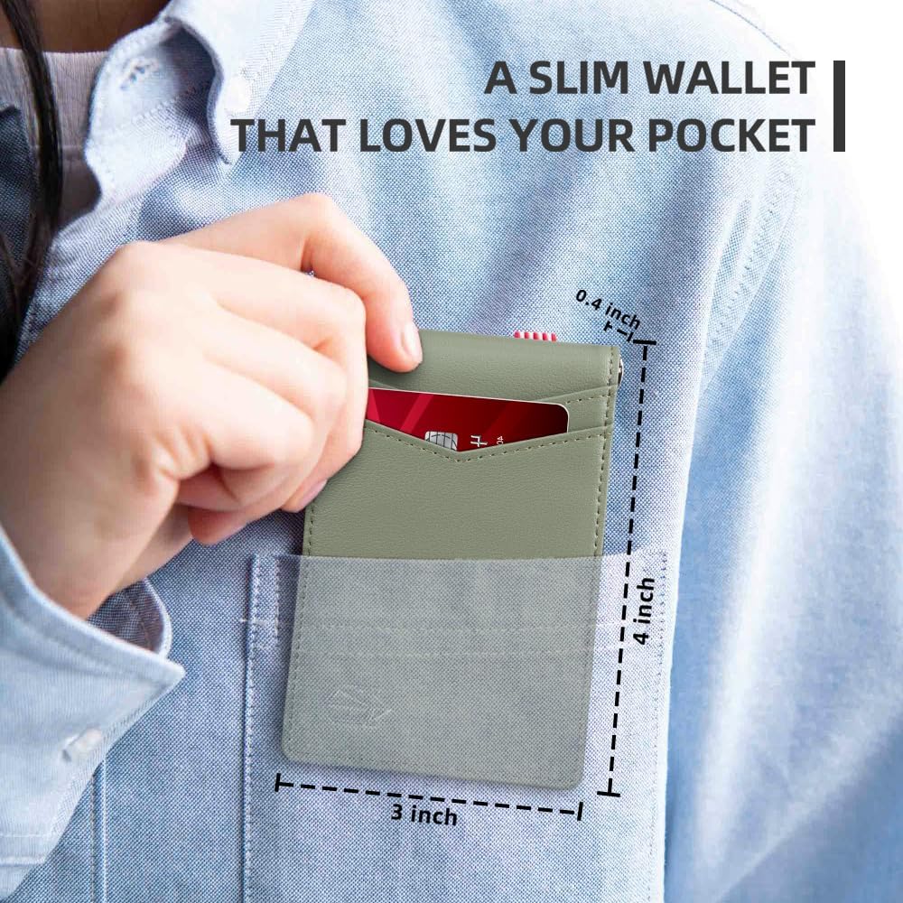 Zitahli Wallet for Men-6 Slots ID Window-Mens Wallets-Slim Wallet Classic Spring Money Clip RFID Blocking-Gift for Men - Image 2