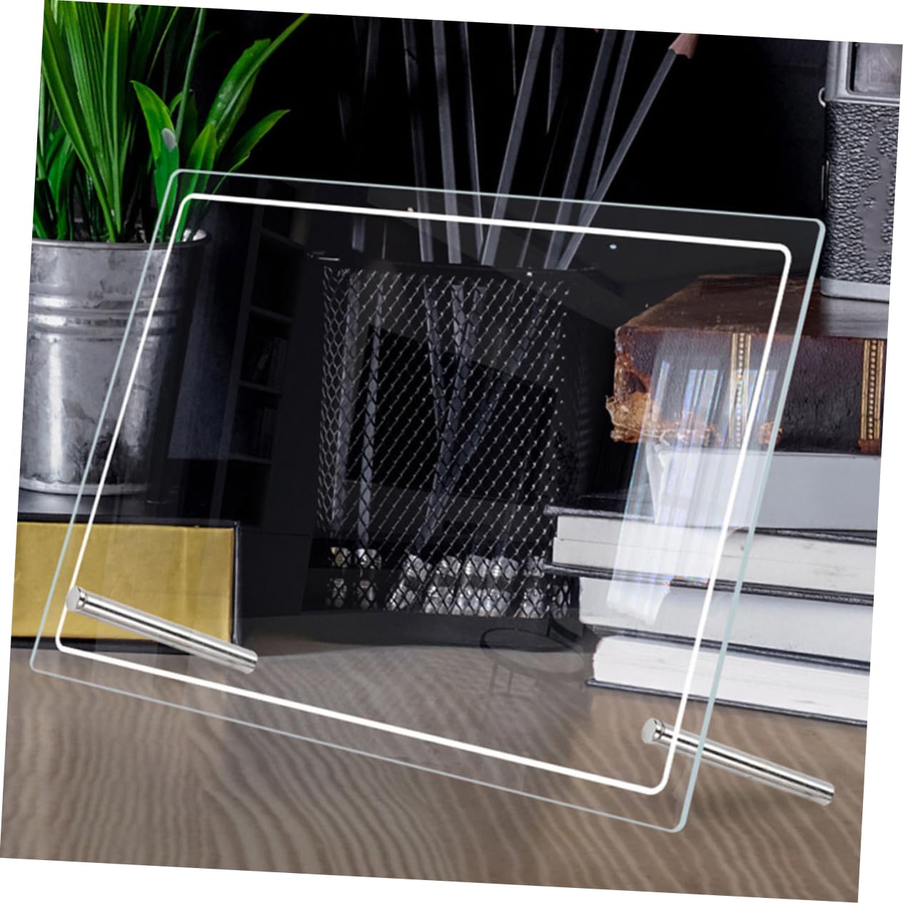 2 Stück Acryl Notiztafeln mit Glatter Polierter Oberfläche Abwischbare Tisch Schreibtafeln für Büro und Zuhause Transparente Memo Boards