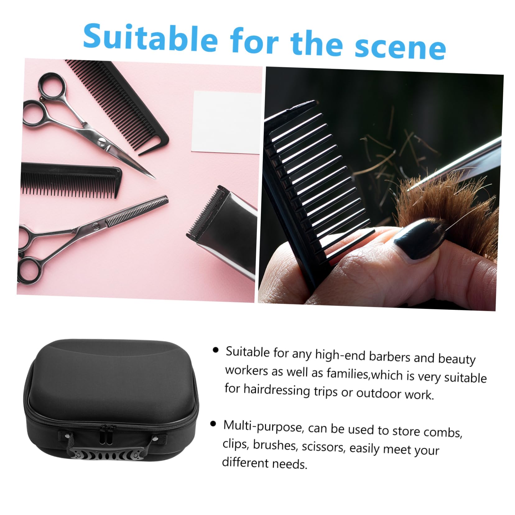 Leichte Eva Organizer Tasche für Haarstyling Werkzeuge und Friseuraccessoires mit Stauraum für Haartrockner für Friseure im Salon oder Unterwegs