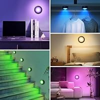 Cadrim RGB LED szekrénylámpa 6db távirányítóval, 13 szín, dimmer, elemről működő 5