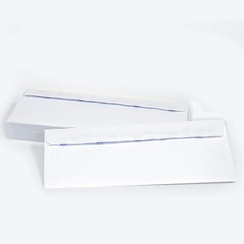 Miniatura 4 de BAZIC #10 - Sobre de correo blanco autosellante de 4 18 x 9 12, cierre rápido seguro, sin ventana, despegar y sellar (paquete de 40)