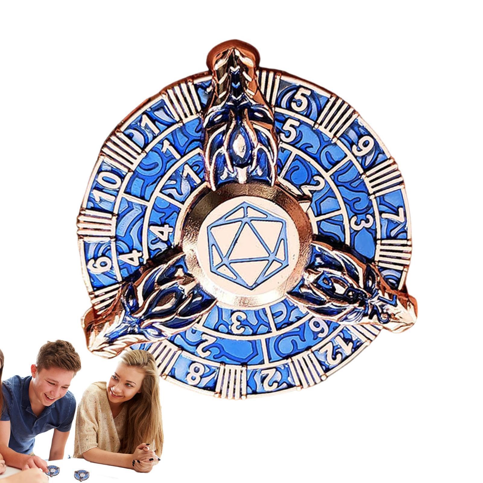 Amazon | ダイスコイン、ルーレットダイス,ポータブル ドラゴン ダイス セット 多面体 | ルーレットスピナー、レトロギアホイール、亜鉛合金ロールプレイングダイス、テーブルゲーム用フィジェットトイ  | ダイス・サイコロ | おもちゃ