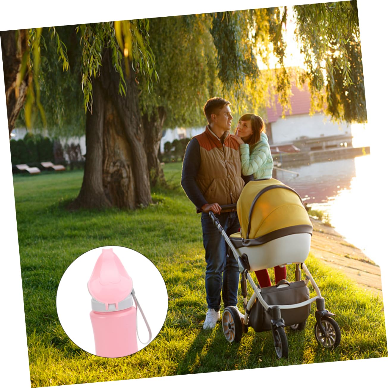 KOMBIUDA Practical Car Potty for Boys and Girls Portable Travel Toilet Boy Girl's Urinal Bottle Cartoon Shape Design
