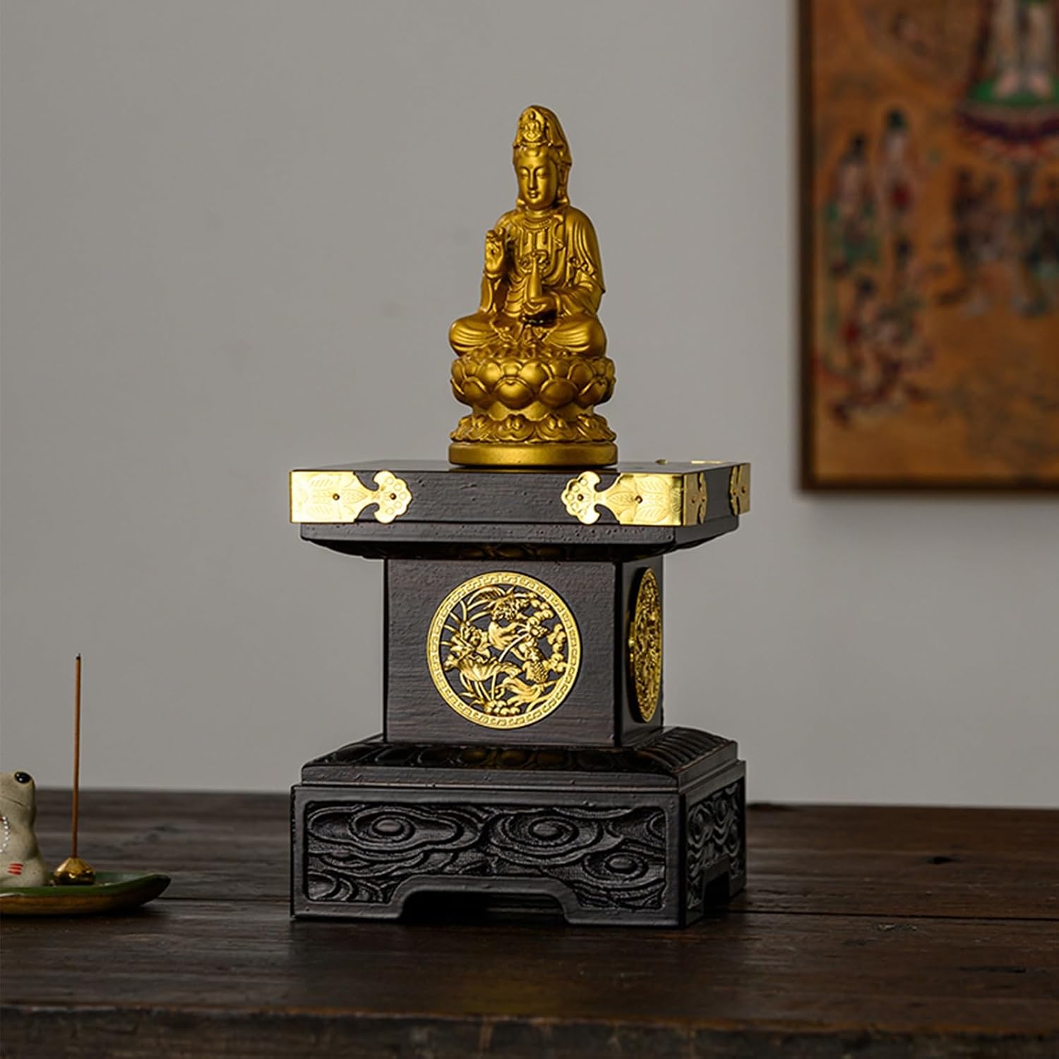 Statue Stand Special Table Supplies Placement Counter,portable Buddha Statue Stand, Antique Display Base Crafts Pedestal