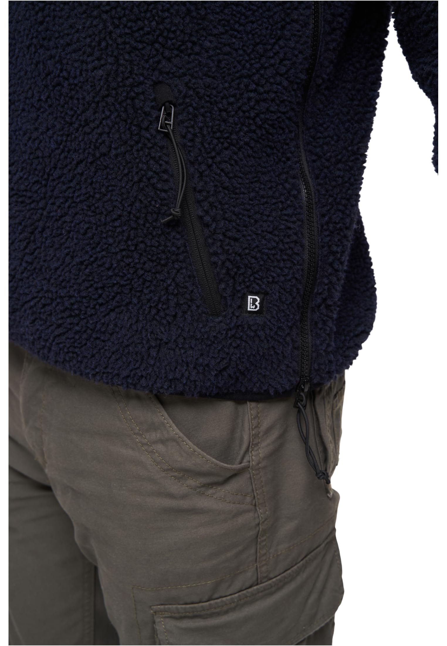 Brandit Teddy Coupe-Vent Homme Coupe-Vent Noir 100% Polyester