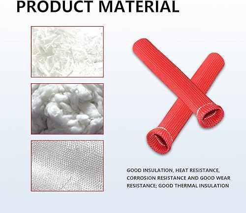 Miniatura 9 de Yonput 8 botas de protección de bujías, botas de alambre de bujía de 1200 grados, funda protectora de protección térmica, protección térmica de 6