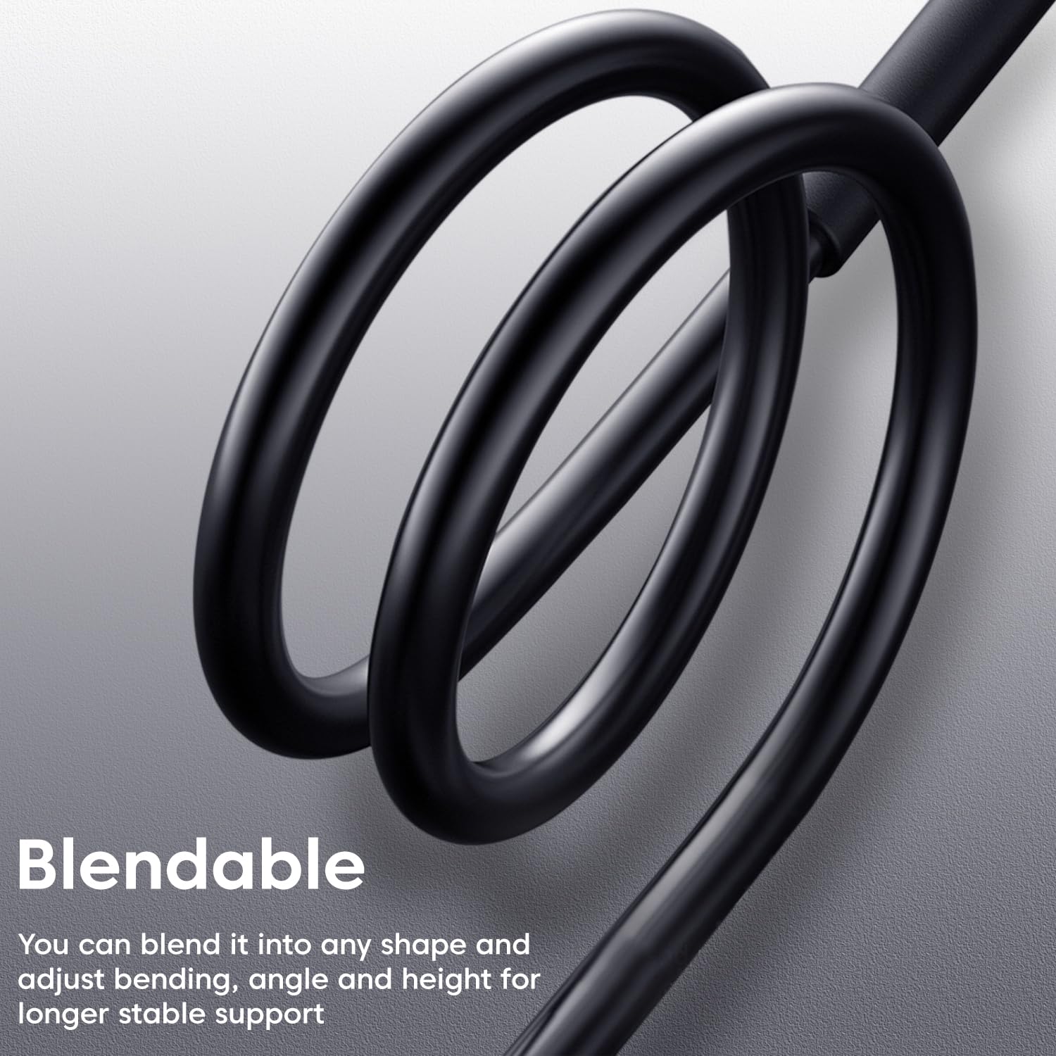 Sounce Lazy Neck Phone Holder Neck Hanging Mobile Cell Phone Stand 360 Rotating Flexible Long Arms Stand Clip Holder Compatibl with 4-7 Inches Smatphones - Black — Amazon image 4