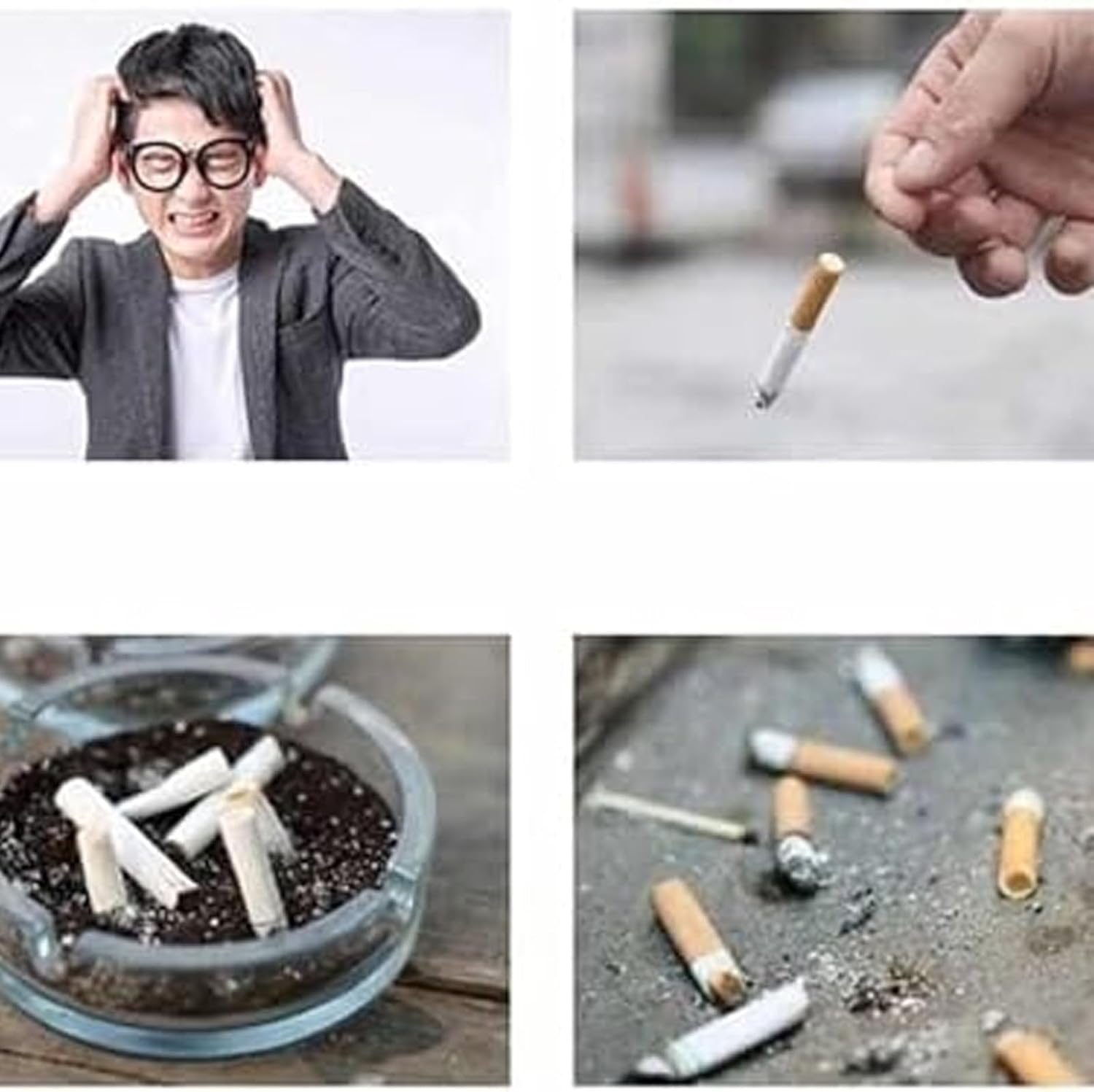 Standing Ashtray Outdoor, Vertical Cigarette Butt Column, Stainless Steel Smoking Bucket, Outdoor Trash Receptacle for Commercial and Public Spaces(Black)