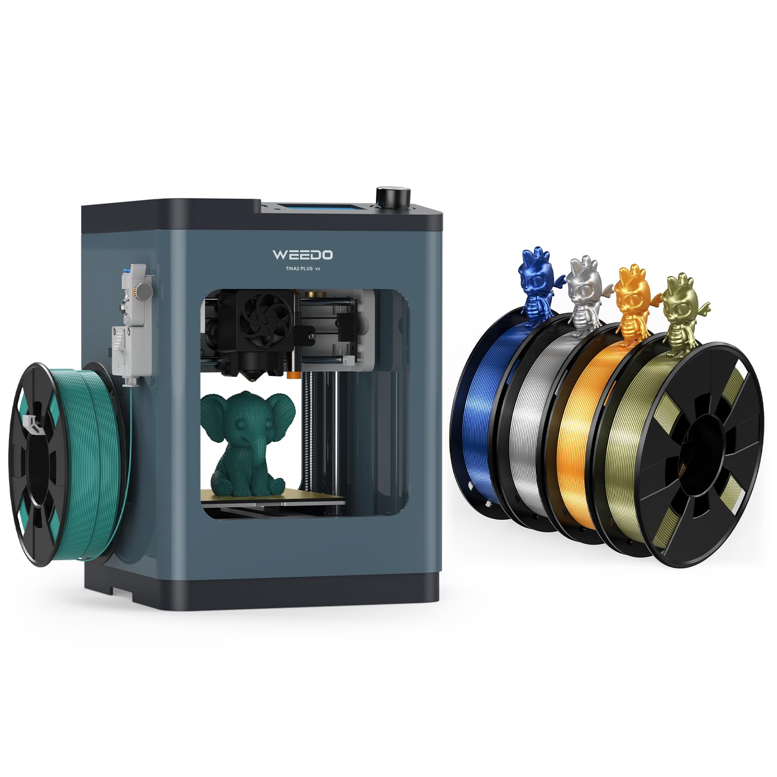Tina2Plus with PLA Filament 1.75mm Bundle (200g*4)