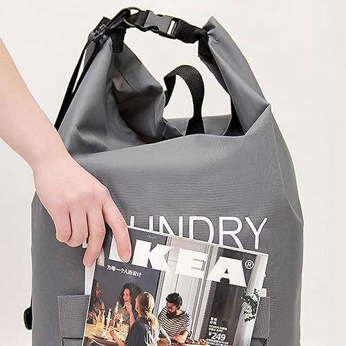 Miniatura 4 de Bolsa de lavandería de 71 L, bolsa de lona para lavandería, cesta colgante para dormitorio universitario, apartamento, viajes, camping, B2, Mochila