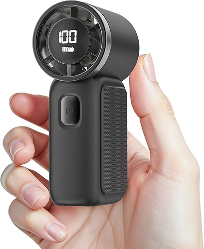 Mini ventilador portátil de mano, viento de 6 engranajes, pequeños ventiladores personales de viaje, ventilador turbo recargable, regalos para