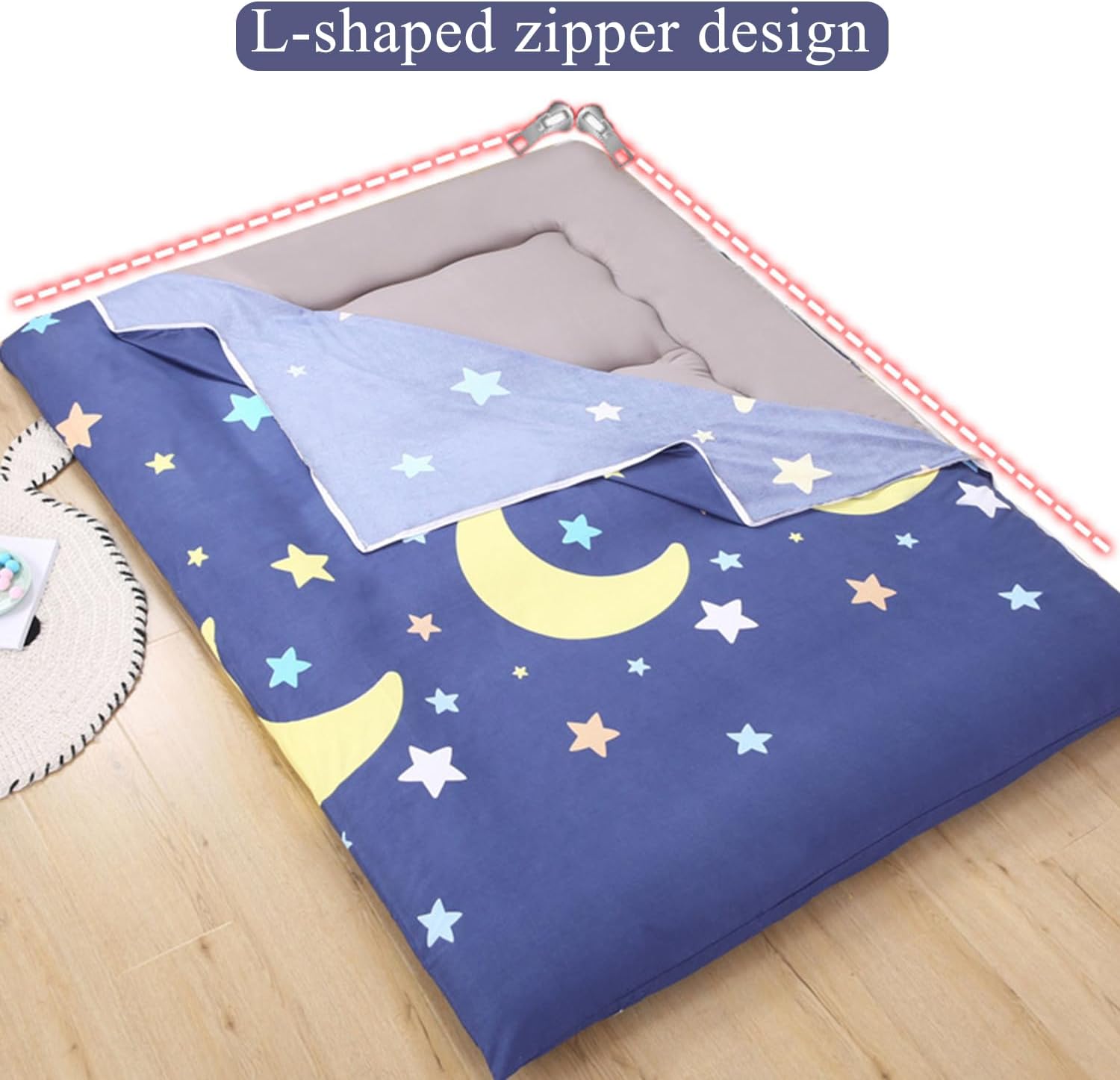 G,90x190cm,LDLCYCN Floor Futon Cover Soft Skin-Friendly Cotton Zippered Mattress Cover Full Wrap Dustproof Japanese Tatami Mattress Cover Sleeping Mat Cover Mattress Protector Washable