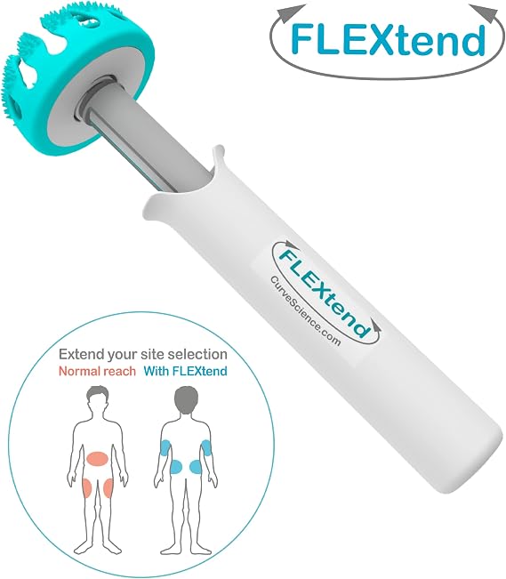 FLEXtend for Use with TickleFLEX for Extending Pen Needle Injection Sites, Minimizing Flat Lumps & Allowing Damage Heal - Simple & Effective Solution for lipohypertrophy (FLEXtend)