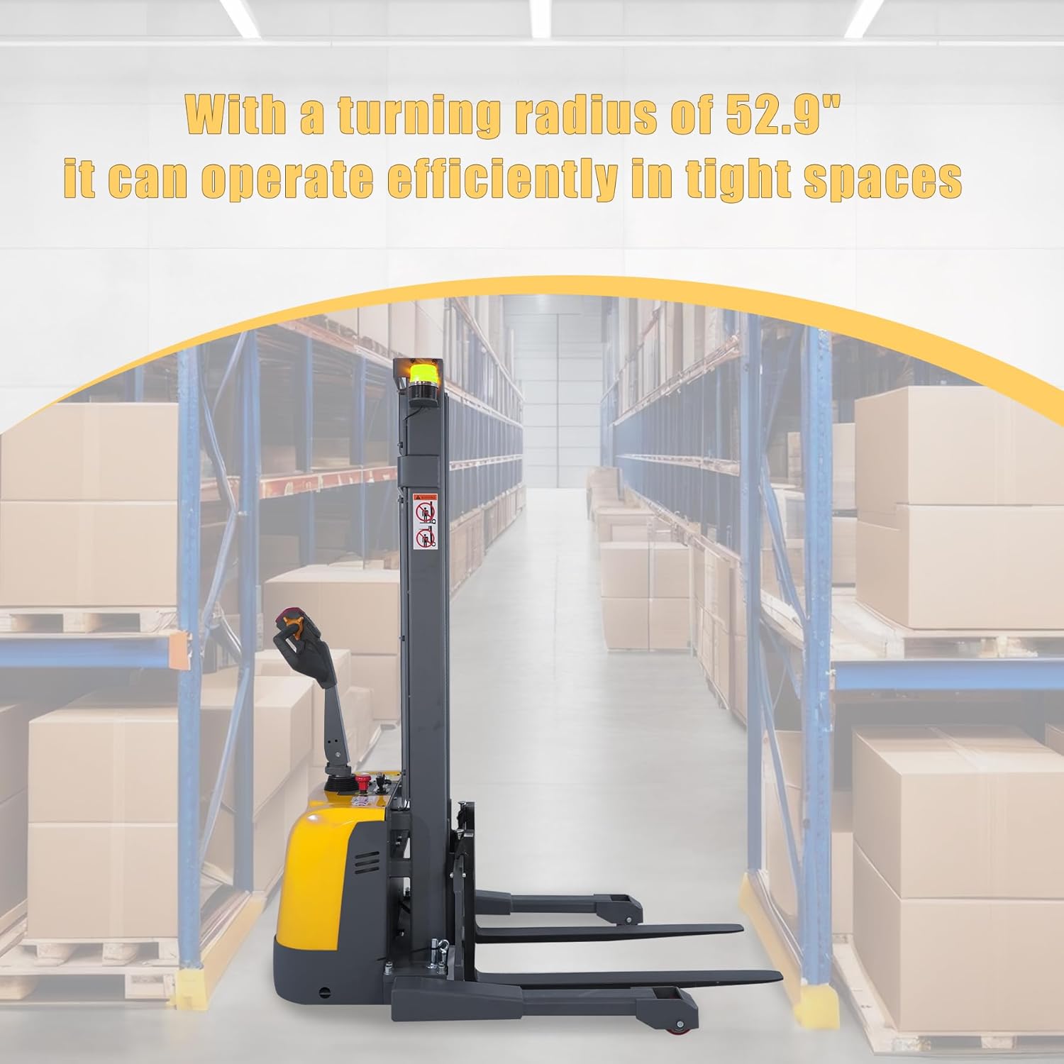 Straddle legs being installed on the forklift