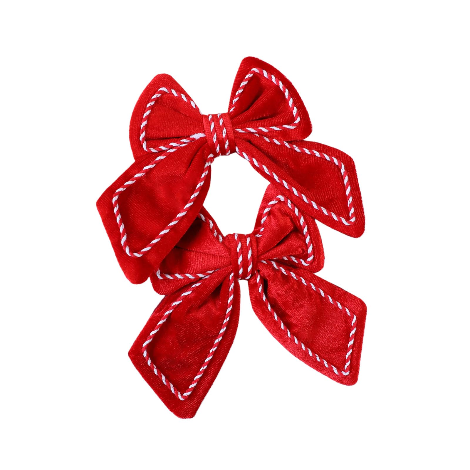 Limtula 2 Premium Velvety Holiday Bowknots Set Red Christmas Accents for Wreaths, Gifts & Table Decorations Velvety Christmas Bowknot Decorations