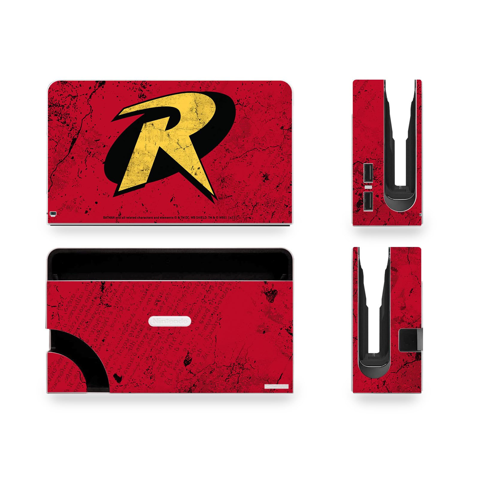 Head Case Designs Licenza Ufficiale Batman DC Comics Robin Loghi E Fumetti Vinile Sticker Gaming Pelle Adesivo Compatibile con Nintendo Switch OLED Bundle