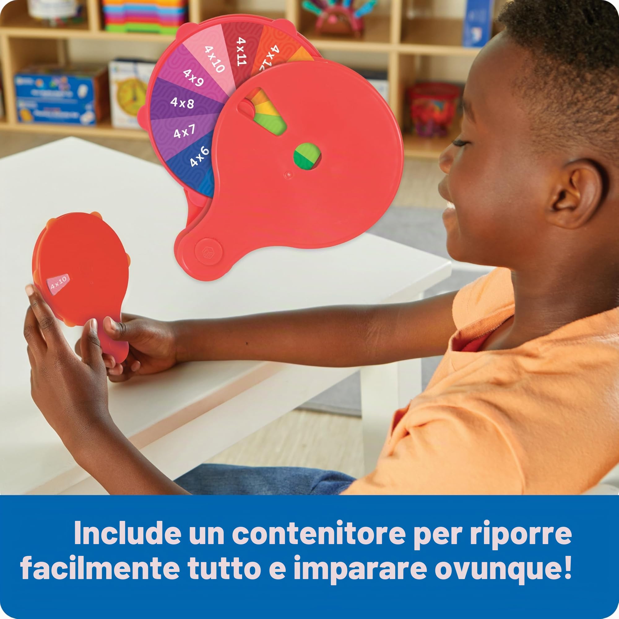 Learning Resources Ruota Quiz Moltiplicazioni LER3792 Tabelline 0–12 Gioco Matematico da 7 Anni