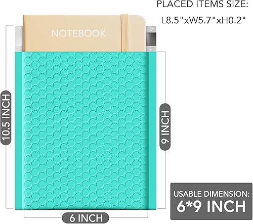 Miniatura 163 de GSSUSA - Sobres acolchados de polietileno de 6” x 10”, sobres de burbujas, bolsas sobres para envíos de pequeños paquetes, bolsa de envío, paquete