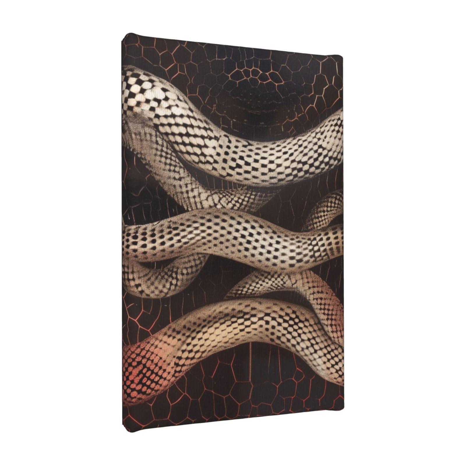 YKLJG Serpentine Printed Wall Art Canvas Painting 20x30 CM Wooden Framed Picture Painting Artwork Prints for Bedroom Kitchen Home Office Decor