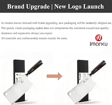 imarku Meat Cleaver 7 Inch, Razor Sharp Japanese High Carbon Steel Vegetable Cleaver Knife, Multipurpose Kitchen Chopper Butcher Knife for Home Kitchen & Restaurant, Ergonomic, Gifts for Men and Women