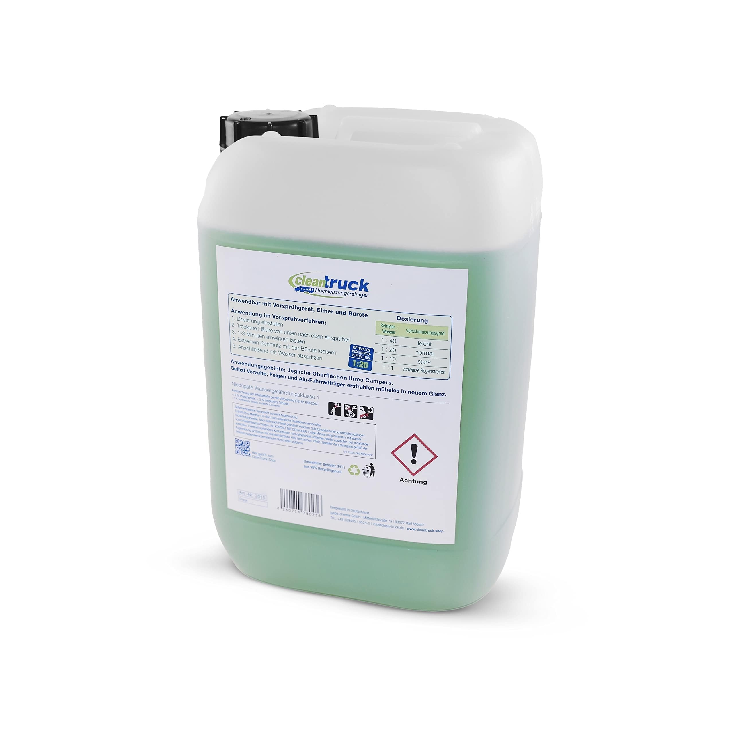 CleanTruck Caravan Reiniger 5kg - Effektiver Außenreiniger, Entfernt Schwarze Regenstreifen, Nachhaltig und Umweltfreundlich, Ideal für Pflege und Sauberkeit Ihres Caravans