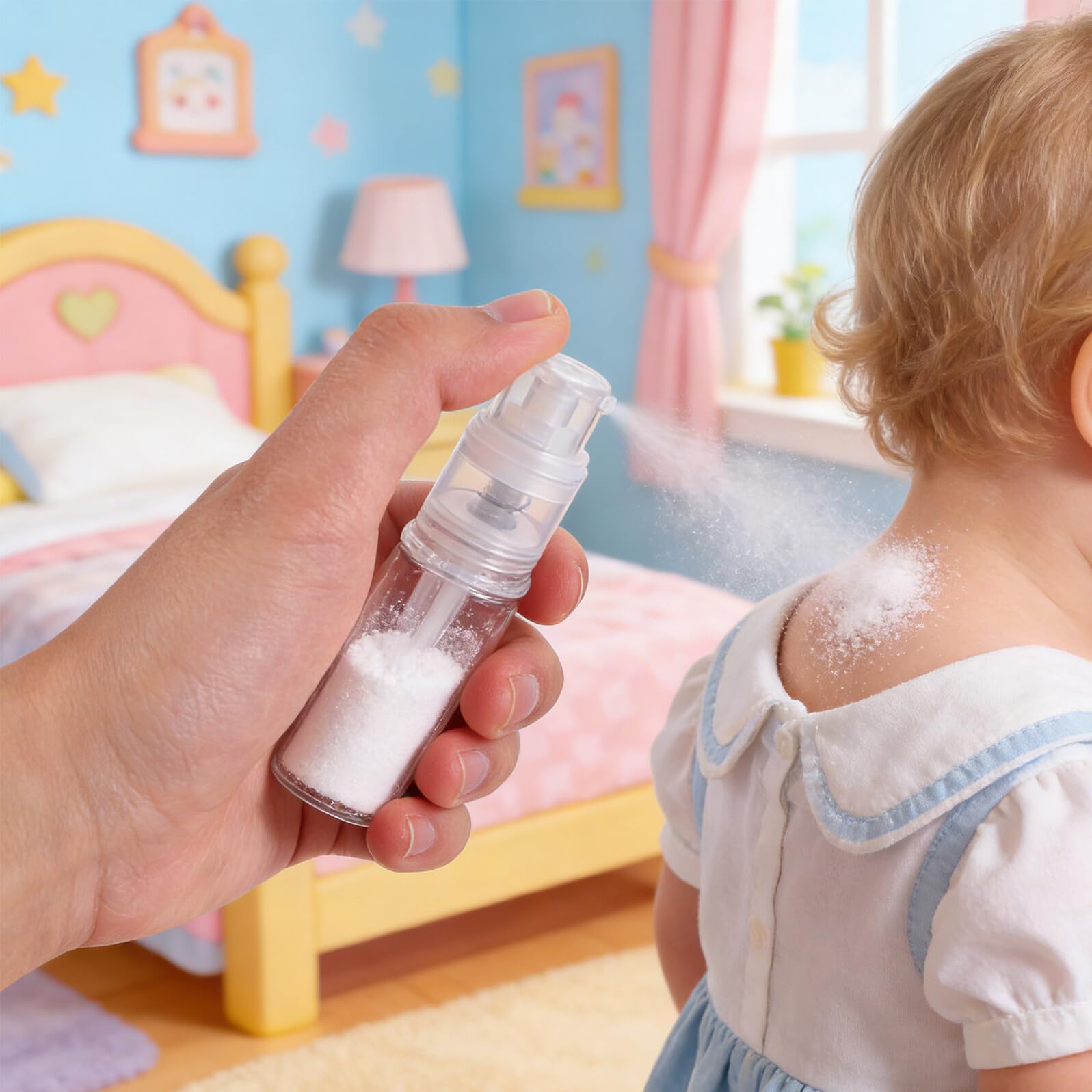 3 Sztuki Częściowy Przezroczysty Przenośny Atomizer Do Pudru Wielokrotnego Napełniania Łatwy Użyciu Aplikator Do Włosów i Spray Antypotowy Idealny Pielęgnacji i Podróży