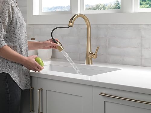 Miniatura 2 de Delta Faucet Lumicoat 9191-CZ-PR-DST - Grifo de cocina dorado para fregadero de cocina con acoplamiento magnético, bronce champán
