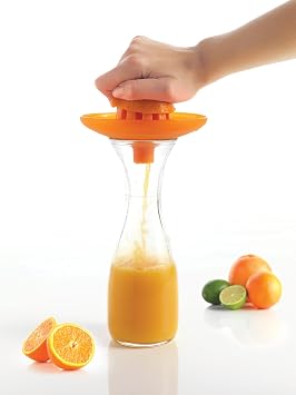 Mastrad Citrus Juicer - Dual Juicing Head For Small & Large Fruits - Features Non-Slip Funnel Base That Adapts To Different Sized Containers