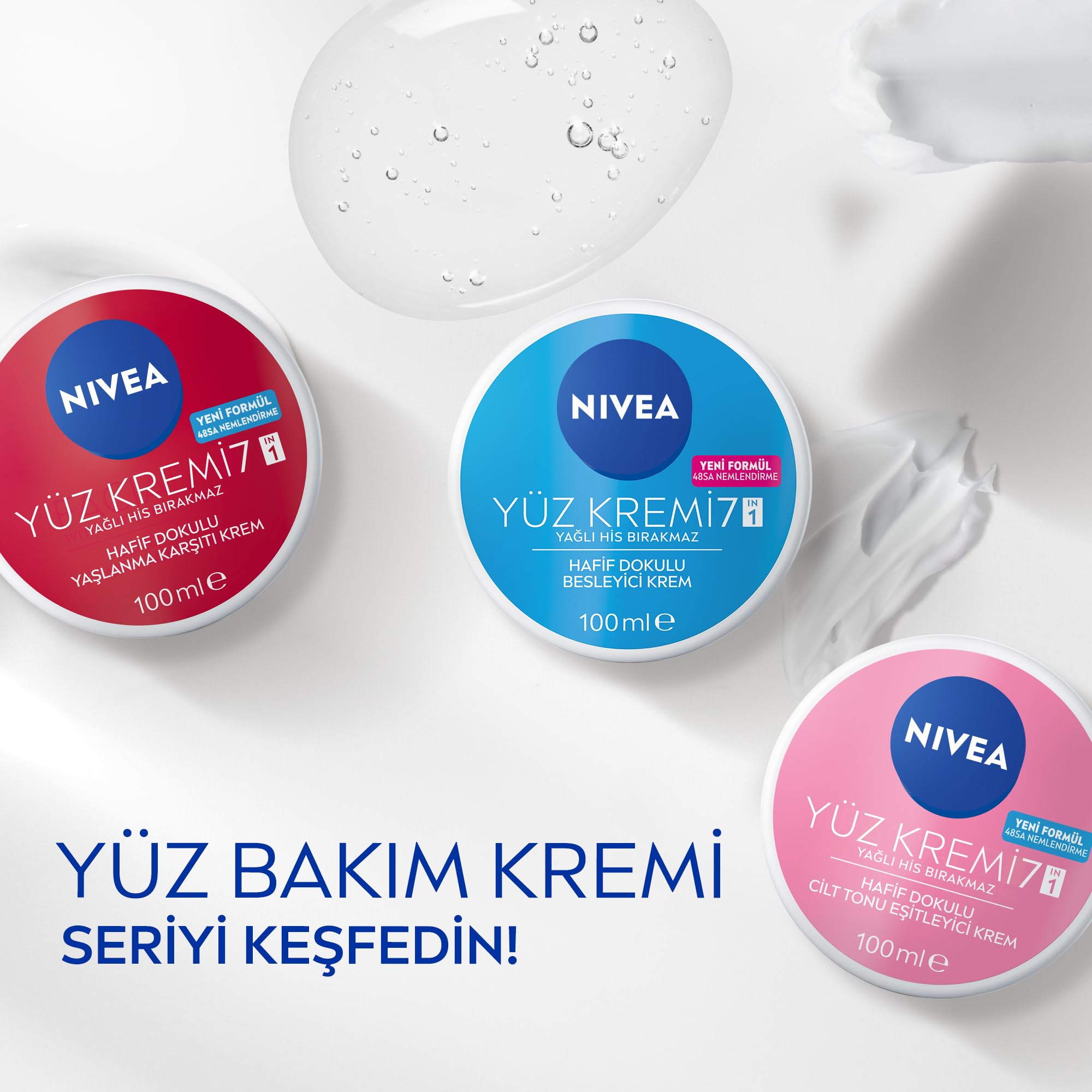 NIVEA Yaşlanma Karşıtı Yüz Kremi 100 ml, 24 Saat Nemlendirici Yüz Kremi, UV Koruması