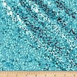 Ben Textiles Inc. Taffeta Sequins Aqua Fabric By The Yard