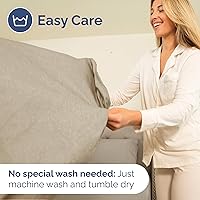 Vista 283 de Sábana encimera de bolsillo profundo, más suave que el algodón egipcio, 1 sábana encimera para colchón tamaño Queen