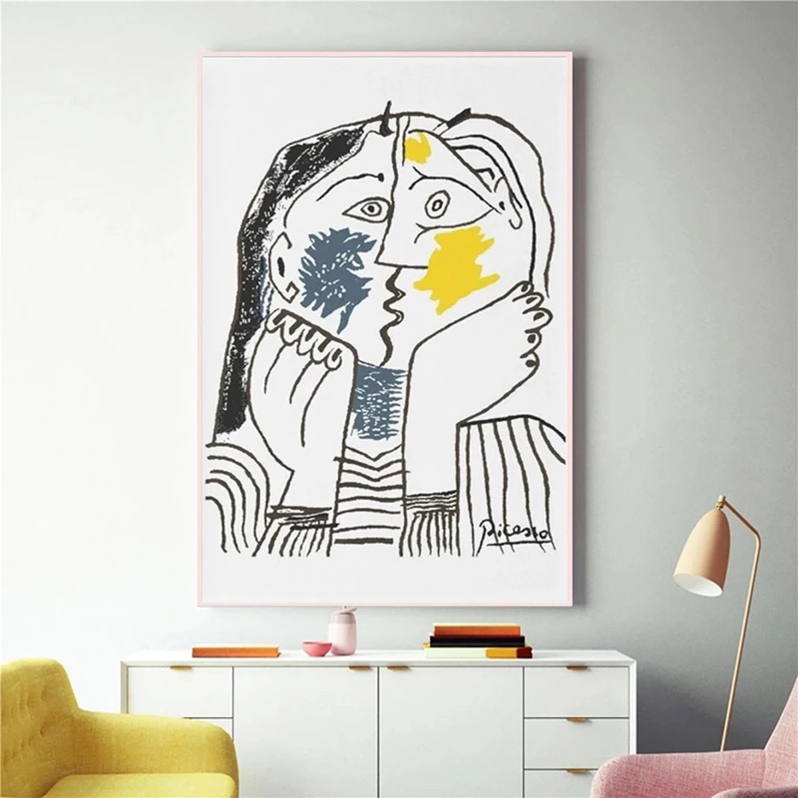 Amazon.co.jp: ピカソ 接吻 1979 アートワーク複製キャンバス絵画