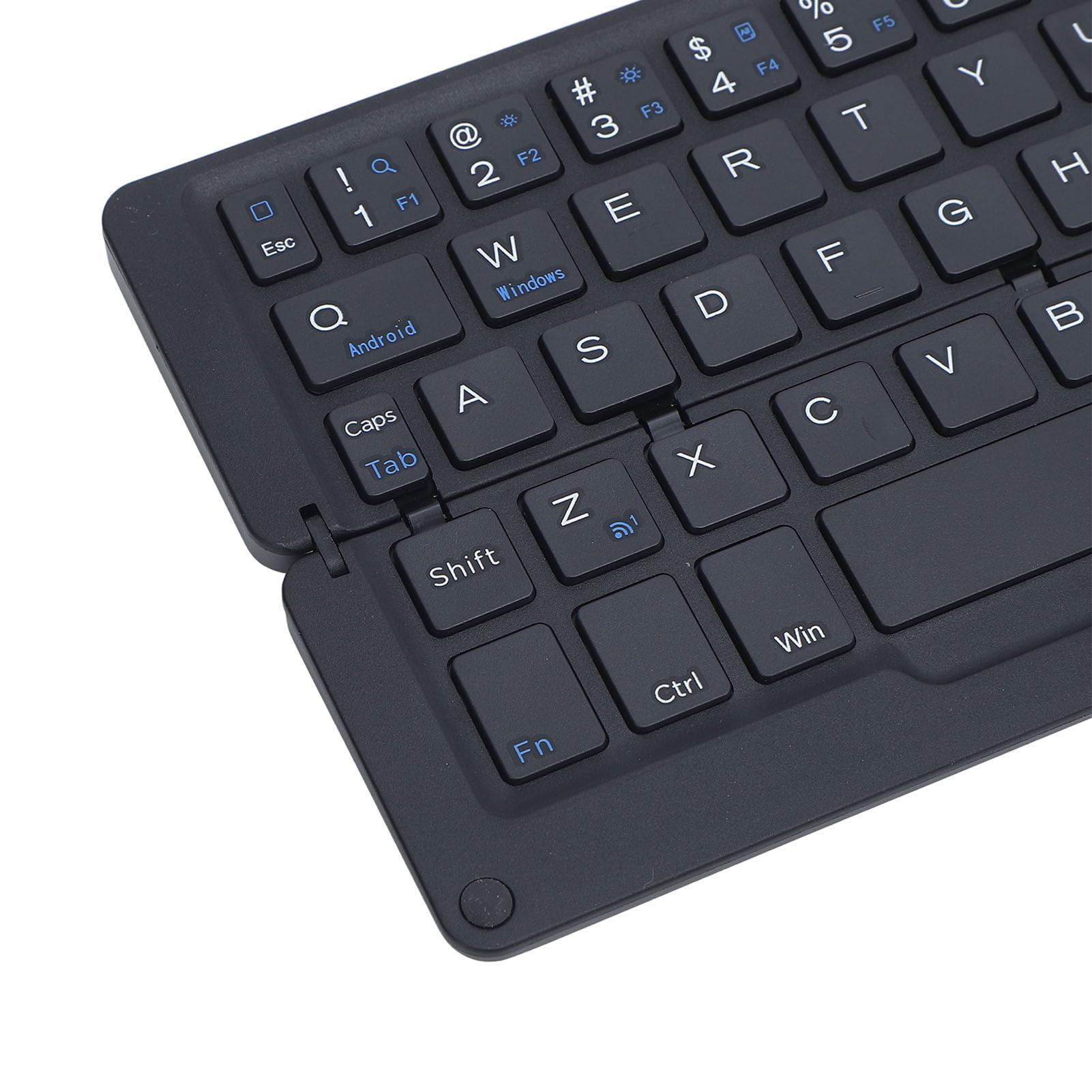Asixxsix Tastiera Bluetooth pieghevole, tastiera pieghevole con supporto magnetico, ergonomica, in lega di alluminio, portatile, per, smartphone, tablet e laptop (GRAY)