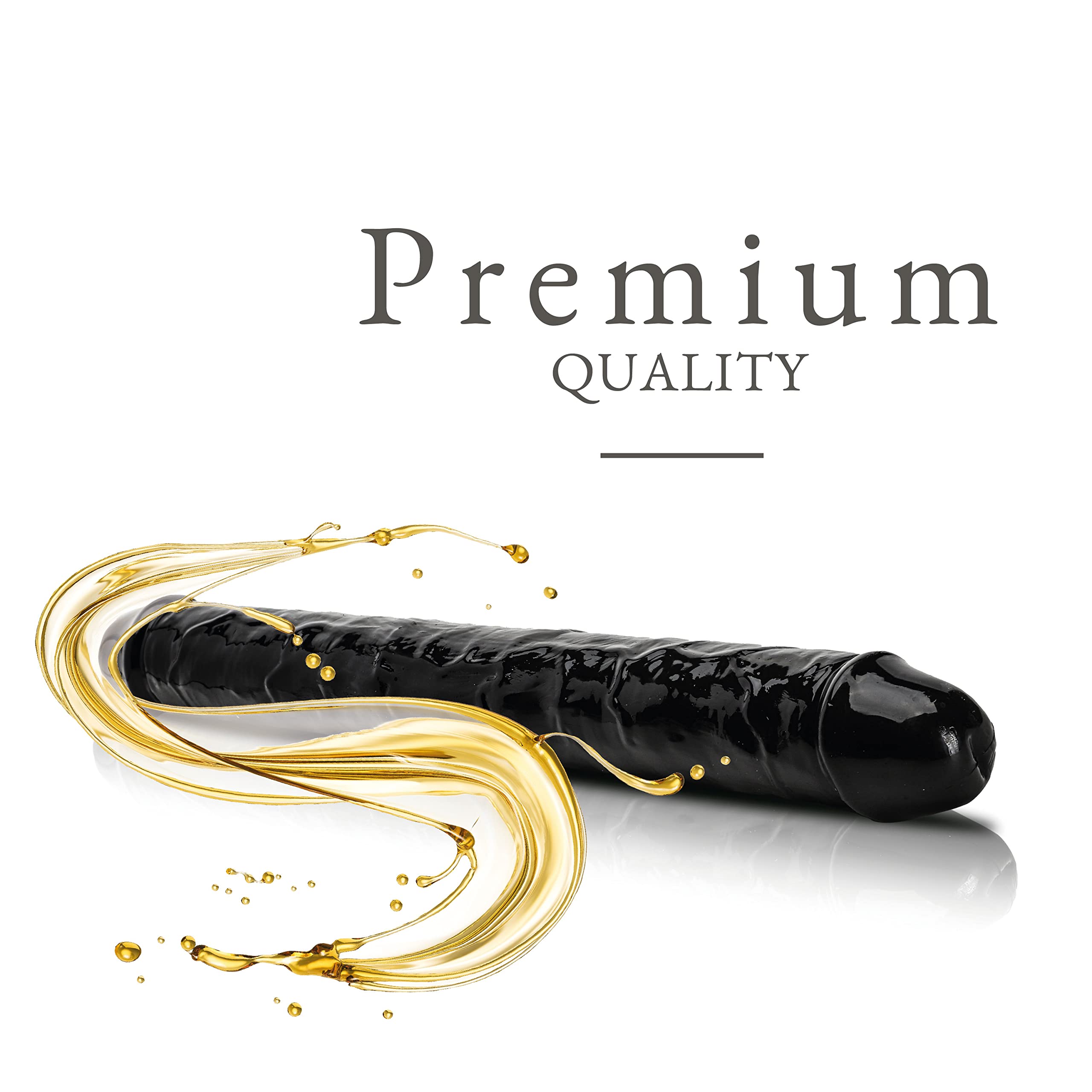 Gode XXL DoublePlayz - Double Extrémité, Nervuré - 80 Cm De Long, 6.5 Cm De Diamètre - Noir, PVC - Sextoy SM