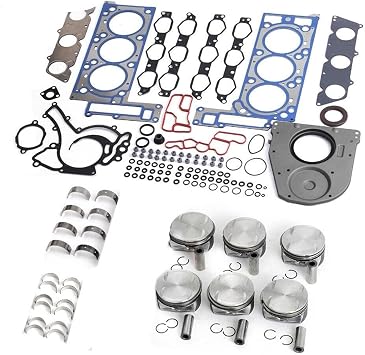 M272 3.5L Auto Pistons Gasket Bearings Rebuild 2720308917 2720304317 2720160120 Compatible with Mercedes-Benz C350 W204 W211 W166 R230