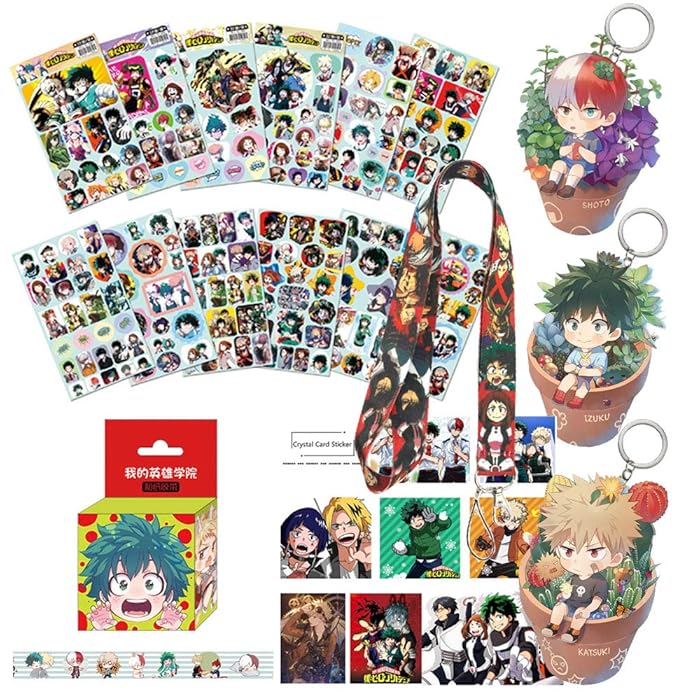 Buy MHA Stickers Gift Set36 Pcs MHA Sticker+ 1 Izuku Midoriya Katsuki