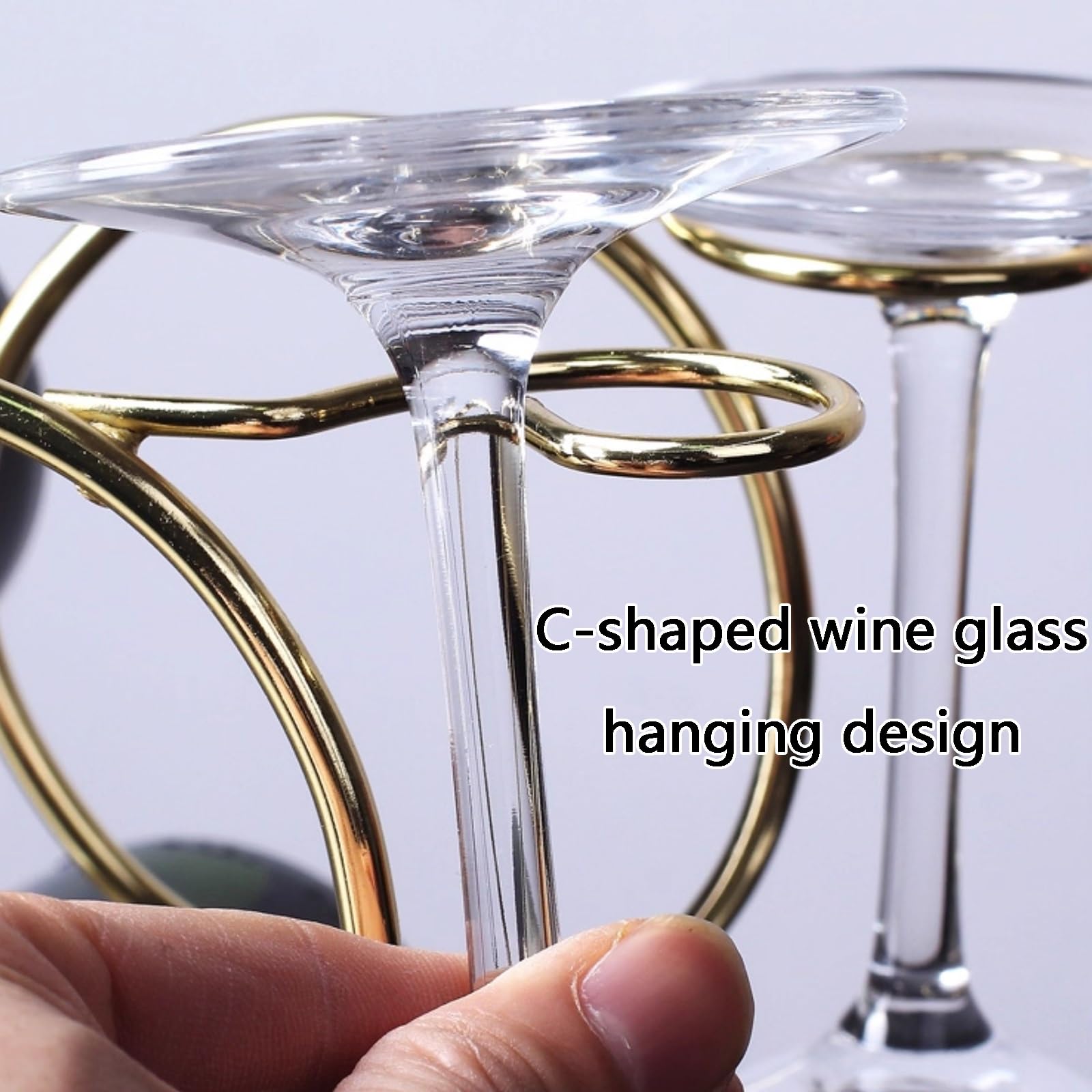 Botelleros, Soporte exhibición de Copas Vino(Gold)