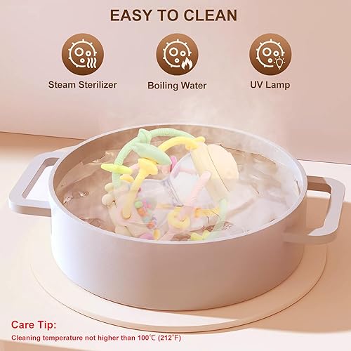 Miniatura 6 de Socub Juguetes sensoriales Montessori para bebés de 0-6, 6-12 meses, juguetes de dentición de grado alimenticio para bebés de 3-6, 6-12, 12-18