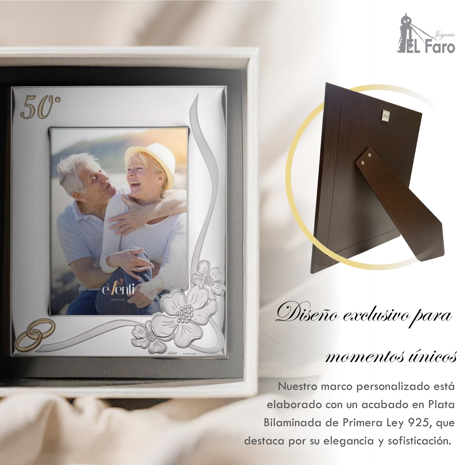 El Faro JOYERIA Marco fotos personalizado 18x24 cm 50 aniversario