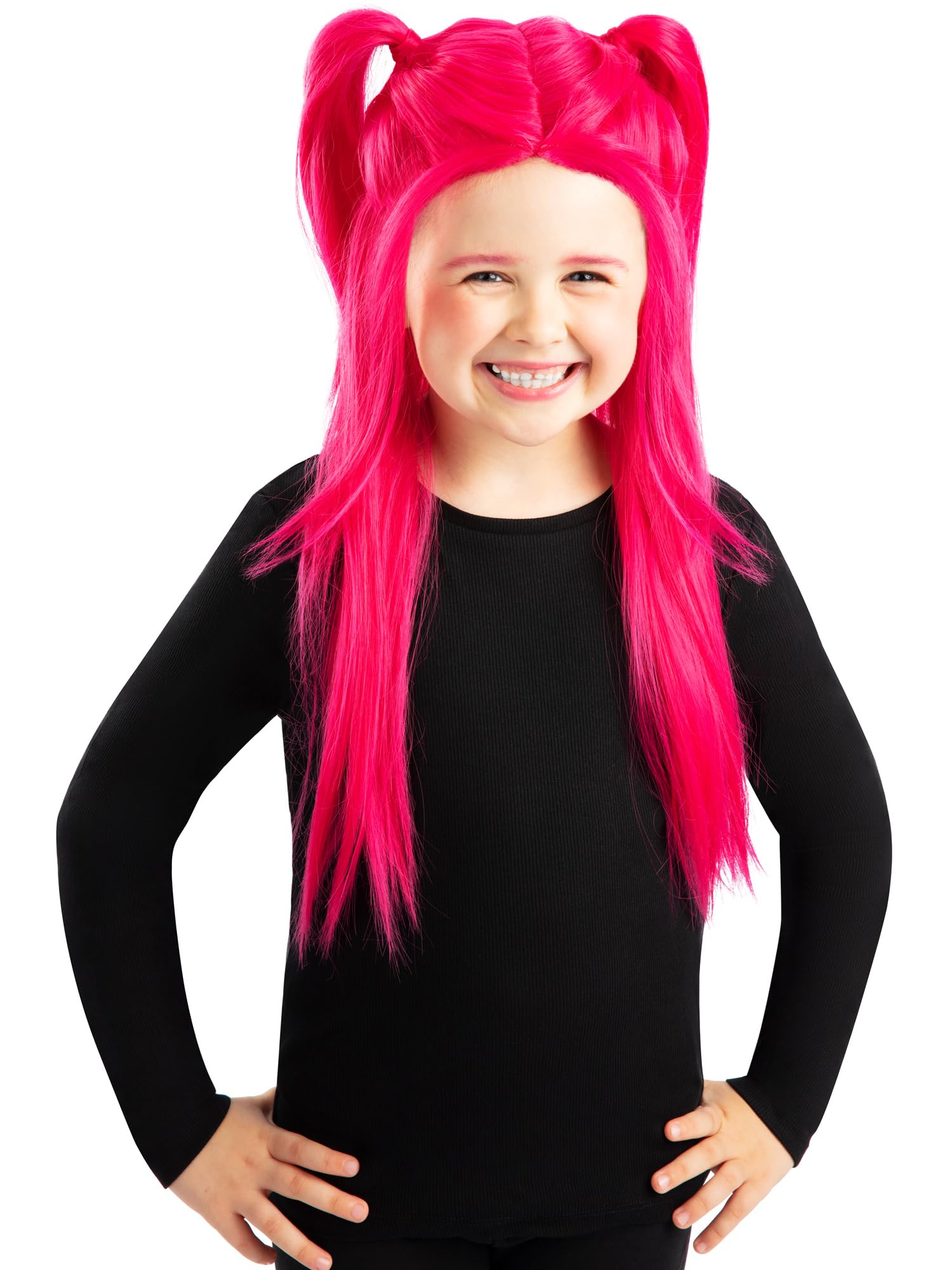 RUBIES PELUCA MIRA per ragazza, ragazze, k-pop- guarda, netflix, parrucca, licenza ufficiale Netflix, demon hunters, huntrix, per carnevale, feste e cosplay
