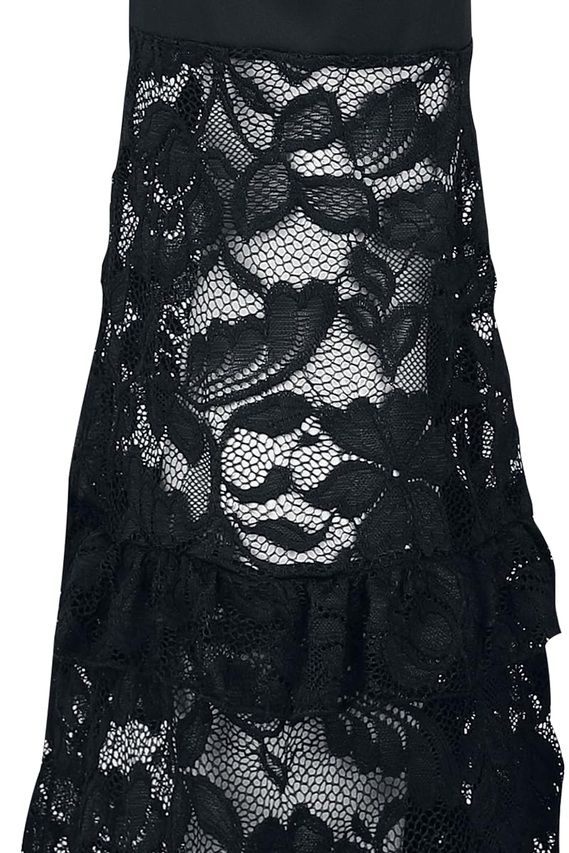 Gothicana by EMP Mujer Pantalones de Tela Dark Romance Negro