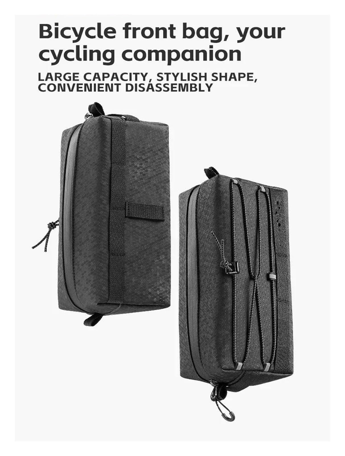 de Bolsa de Manillar de Motocicleta Storage Bags Bolsa para manillar de bicicleta y motocicleta, bolsa delantera para bicicleta, estuche de almacenamiento de gran capacidad, manillar de bicicleta para