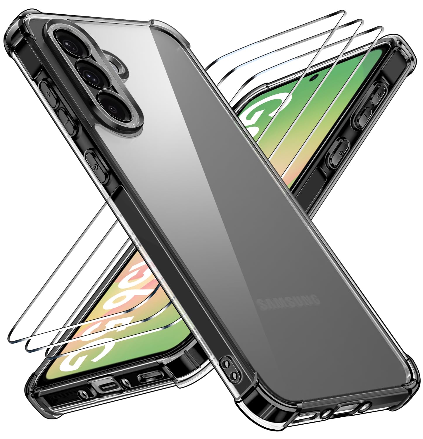 ivoler Coque 3 en 1 Compatible avec Samsung Galaxy A56 5G - Étui Antichoc avec P