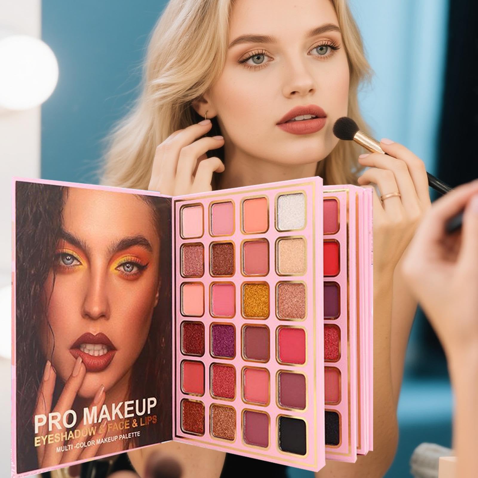 Libro De Maquillaje,Cosméticos Plegables Estilo Libro Antitranspirantes - Paleta De Maquillaje Con 78 Colores - Para Mujeres Y Jóvenes En Viaje Fiesta Y Belleza