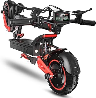 Electric Scooter Adults, 1200-1600W Motor, Up to 31/34 MPH Top Speed & 37 Miles Long Range, 48V 18/21AH Big Battery, 11" Off-Road Tire Folding E Scooter with Seat, Double Suspension & Braking Systems