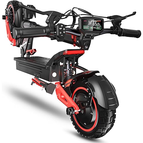 Electric Scooter Adults, 1200-1600W Motor, Up to 31/34 MPH Top Speed & 37 Miles Long Range, 48V 18/21AH Big Battery, 11" Off-Road Tire Folding E Scooter with Seat, Double Suspension & Braking Systems