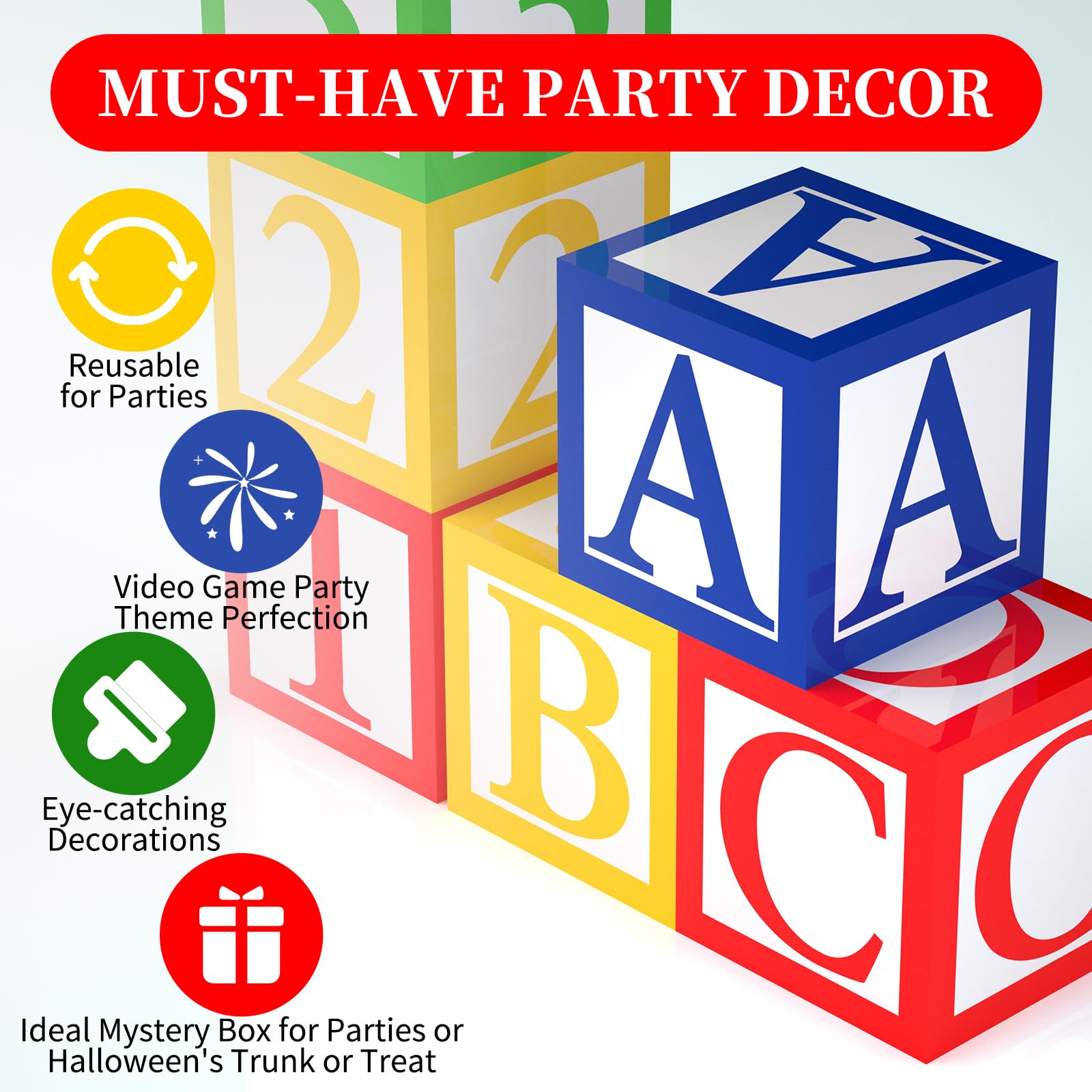 Snapklik.com : 3 Pcs ABC 123 Party Decorations Back To School ...
